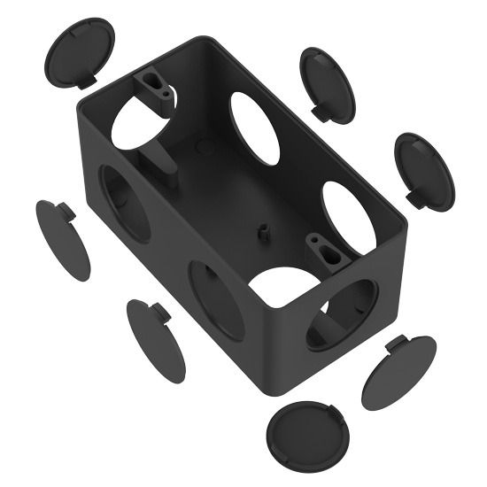 Caixa pvc 5 Entradas 3/4" - Cinza Claro