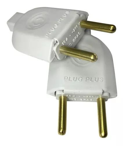 PLUGUE MACHO 2P 10A BRANCO PERLEX