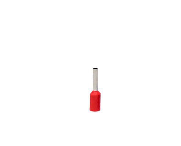 Terminal, cobre estanhado, ilhós simples tubular 10,0mm² 50A, cor vermelho DECORLUX