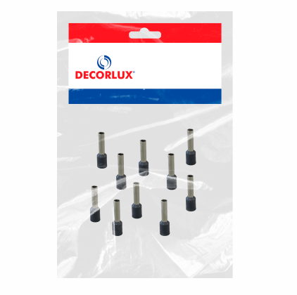 Terminal, cobre estanhado, ilhós simples tubular 4,0mm² 28A, cor cinza  DECORLUX