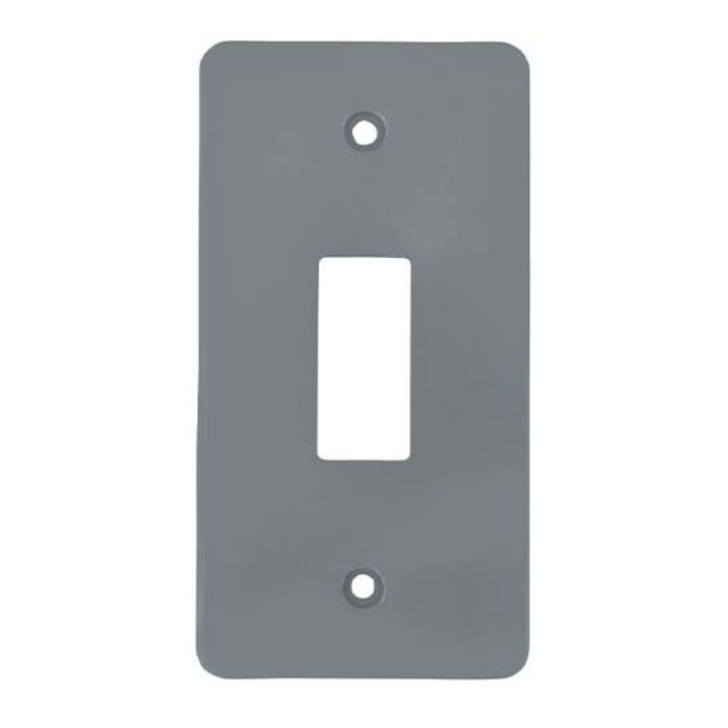 Tampa PVC 1 Tecla 1" - Cinza Claro